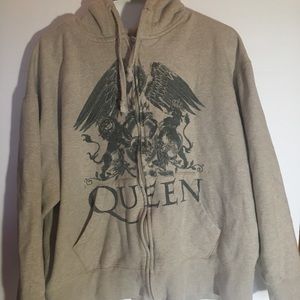 Queen tan size large zippered hoodie